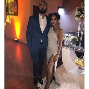 ASOS One Shoulder Maxi Dress with exposed zip